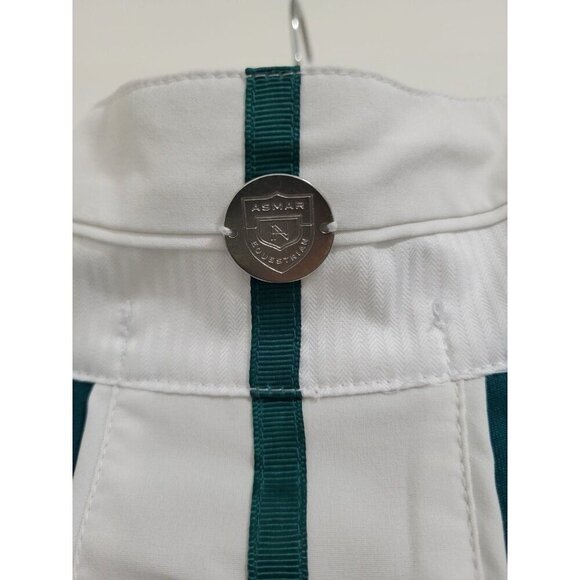 ASMAR Equestrian Show Jacket Teal White Zip Up Riding Shirt - Picture 6 of 8